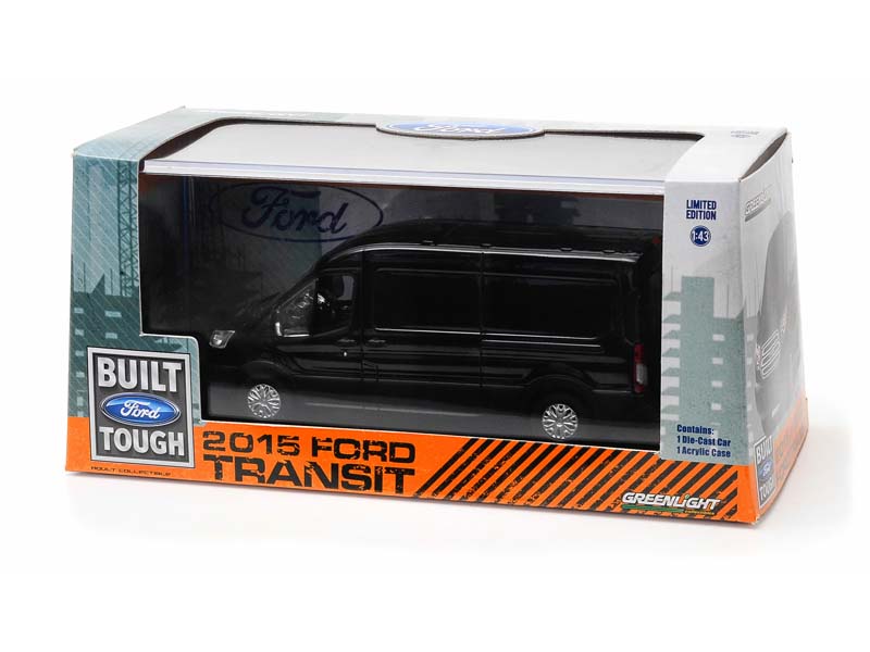 2015 Ford Transit (V363) - Tuxedo Black Diecast 1:43 Scale Model - Greenlight 86040