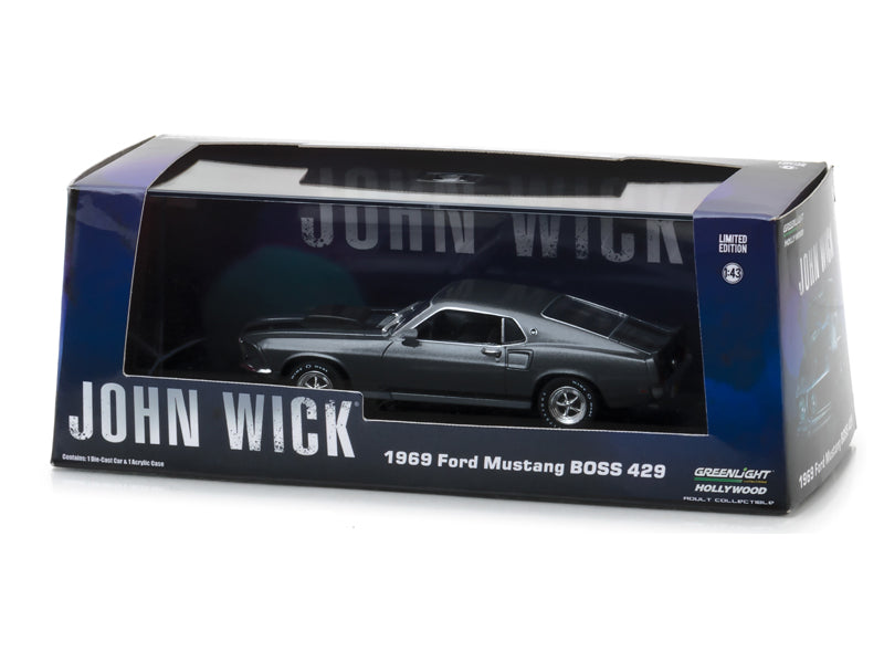 1969 Ford Mustang BOSS 429 (John Wick) Diecast 1:43 Scale Model - Greenlight 86540
