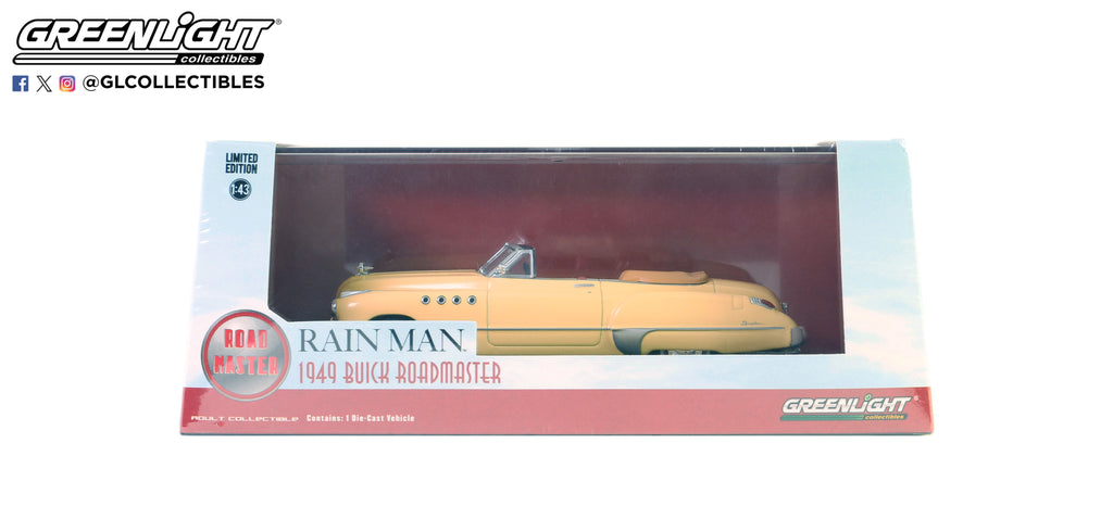Charlie Babbitt's 1949 Buick Roadmaster Convertible (Rain Man) Diecast 1:43 Scale Model - Greenlight 86618