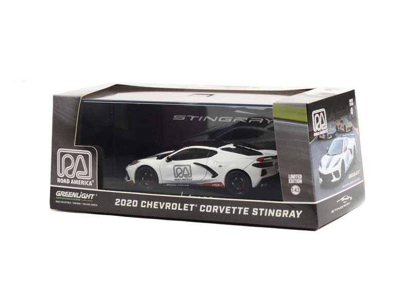 2020 Chevrolet Corvette C8 Stingray Coupe - Road America Official Pace Car Diecast 1:43 Scale Model - Greenlight 86623