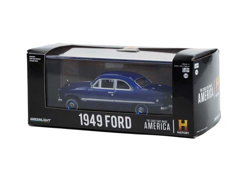 1949 Ford - Bayview Blue Metallic - The Cars That Made America TV Series Diecast 1:43 Scale Model - Greenlight 86630