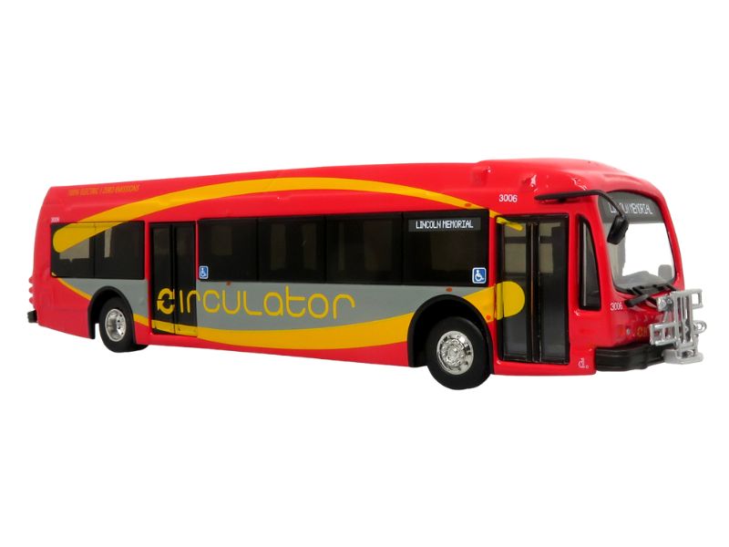 2021 Proterra ZX5 Electric Transit Bus: Washington, D.C. Circulator Diecast 1:87 Scale Model - Iconic Replicas 87-0309