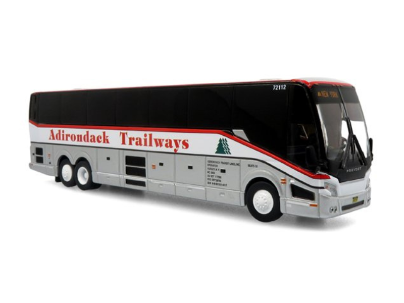 Prevost H3-45 Coach: Adirondack Trailways Diecast 1:87 Scale Model - Iconic Replicas 87-0419