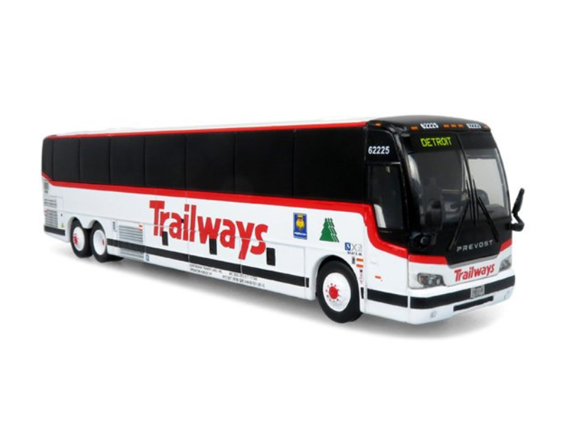 Prevost X3-45 Coach: Adirondack Trailways Diecast 1:87 Scale Model - Iconic Replicas 87-0477