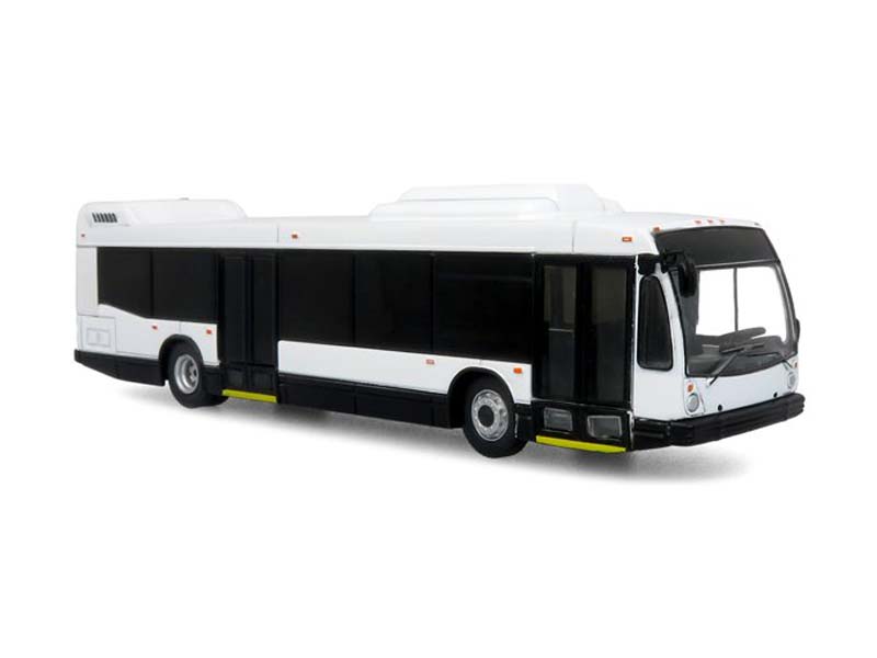 Nova Bus LFSd Transit Bus: Blank White Diecast 1:87 Scale Model - Iconic Replicas 87-0502