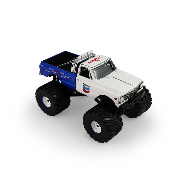 PRE-ORDER 1972 Chevrolet K-10 Monster Truck (Kings of Crunch – Chevron 150th Anniversary) Diecast 1:43 Scale Model - Greenlight 88063
