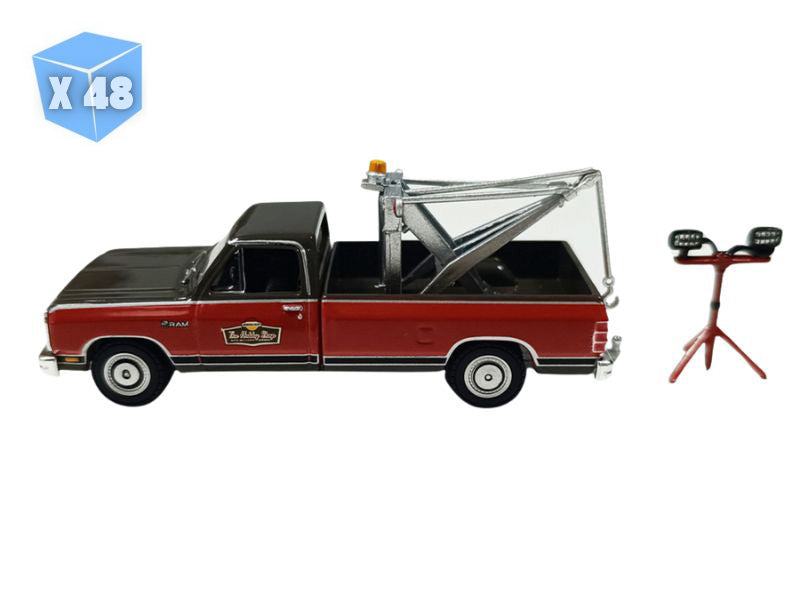 PRE-ORDER - 48 PACK 1983 Dodge Ram D-100 Royal SE w/ Drop-In Tow Hook – w/ Work Lights (The Hobby Shop Series 17) Diecast 1:64 Scale Model - Greenlight 97170B
