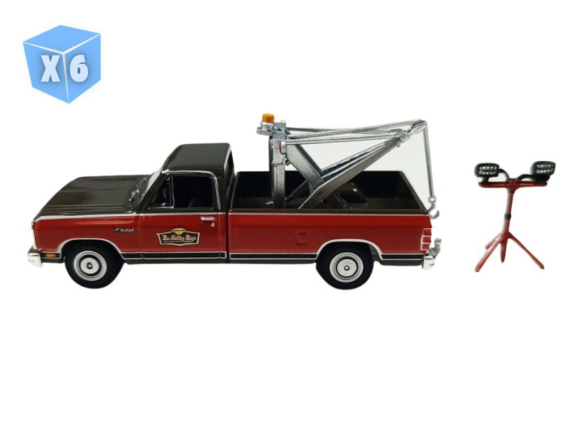 PRE-ORDER - 6 PACK 1983 Dodge Ram D-100 Royal SE w/ Drop-In Tow Hook – w/ Work Lights (The Hobby Shop Series 17) Diecast 1:64 Scale Model - Greenlight 97170B