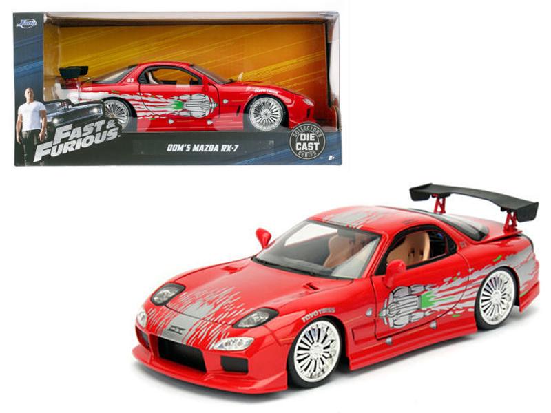 Dom's 1993 Mazda RX-7 (Fast and Furious Movie) Diecast 1:24 Scale Model - Jada 98338