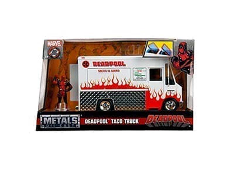Taco Truck w/ Deadpool Figure (Hollywood Rides) Diecast 1:24 Scale Model - Jada 99730