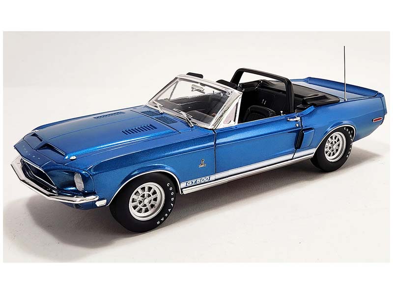 1968 Ford Mustang Shelby GT500 Convertible – Acapulco Blue (Limited Edition) Diecast 1:18 Scale Model - ACME A1801848