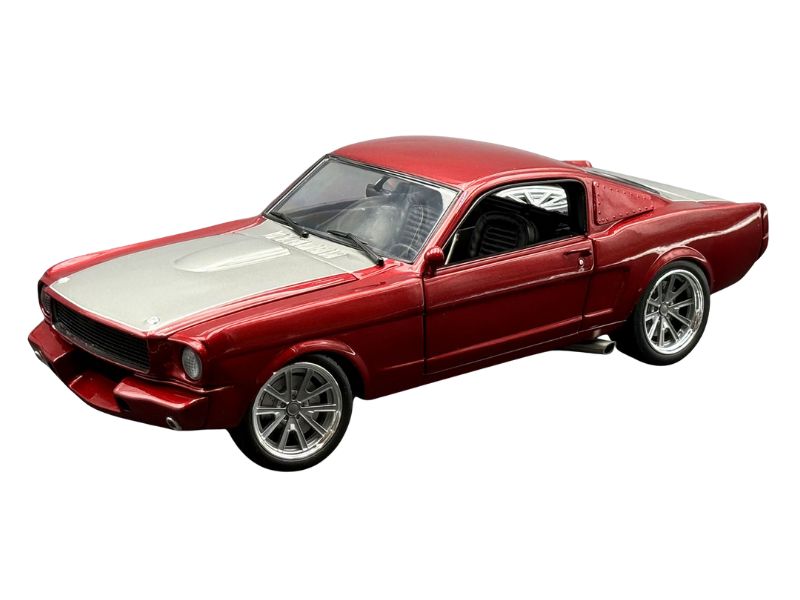 1965 Ford Mustang Shelby GT350R Pro Touring - Deep Metallic Candy Maroon Diecast 1:18 Scale Model - ACME A1801887