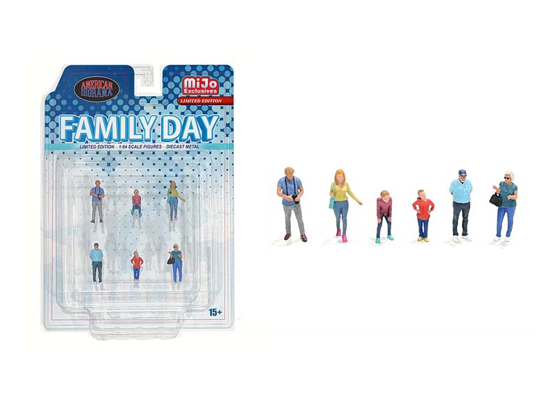 PRE-ORDER Family Day Figure Set (MiJo Exclusive) Diecast 1:64 Scale Model - American Diorama AD2410