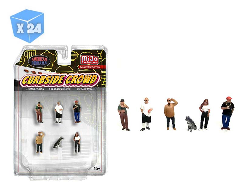 PRE-ORDER - 24 PACK Curbside Crowd Figures Set Diecast 1:64 Scale Model - American Diorama AD2429