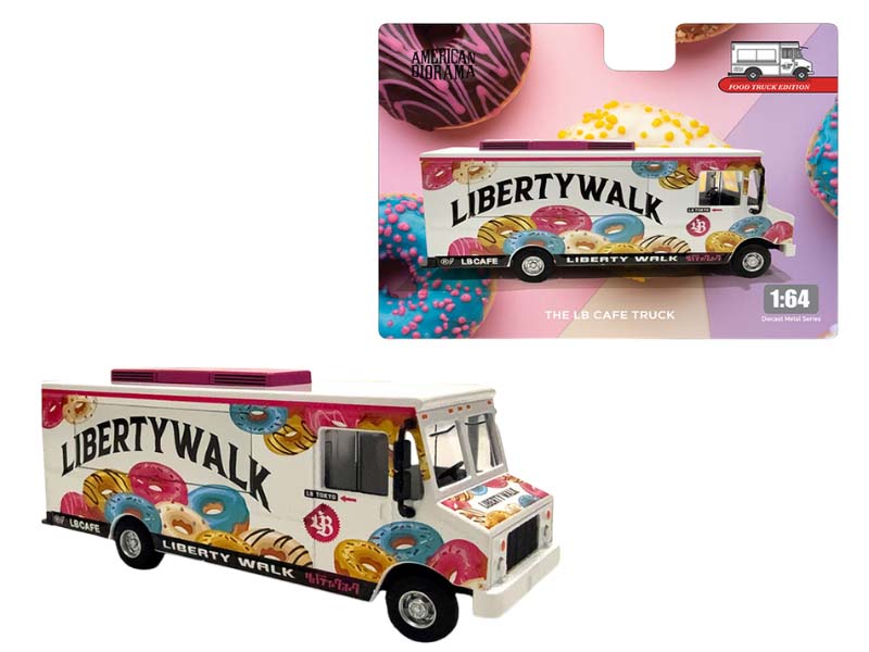 PRE-ORDER Food Truck – Liberty Walk LB Cafe Truck Diecast 1:64 Scale Model - American Diorama AD70103
