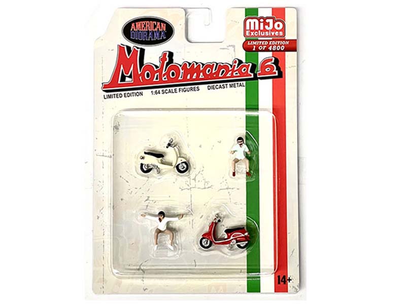 Motomania 6 Set (MiJo Exclusives) Diecast 1:64 Scale Model - American Diorama AD76515