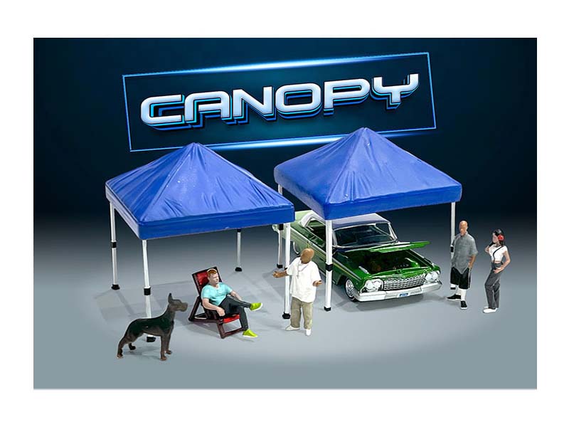 2 Pack Canopy Set (MiJo Exclusives) Diecast 1:64 Scale Model - American Diorama AD76517