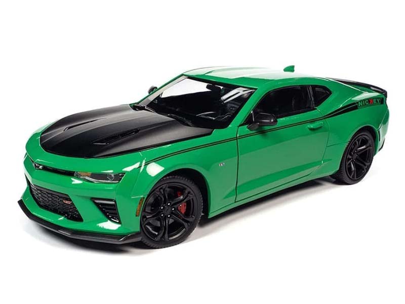 2017 Nickey Chevrolet Camaro SS 1LE – Green Diecast 1:18 Scale Model - Auto World AMM1276