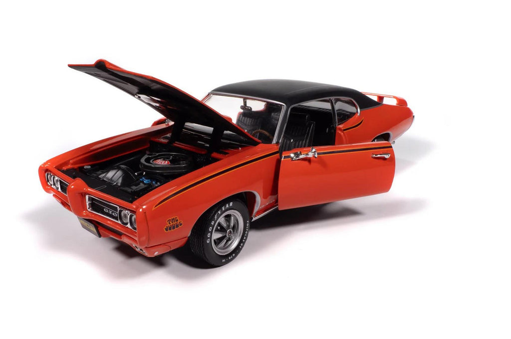 1969 Pontiac GTO Judge - Carousel Red (Mecum Auctions) Diecast 1:18 Scale Model - Auto World AMM1351