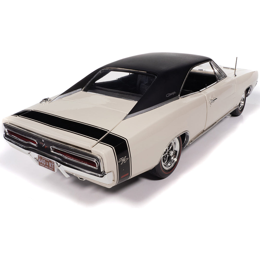 1969 Dodge Charger R/T - W1 White Diecast 1:18 Scale Model - Auto World AMM1352