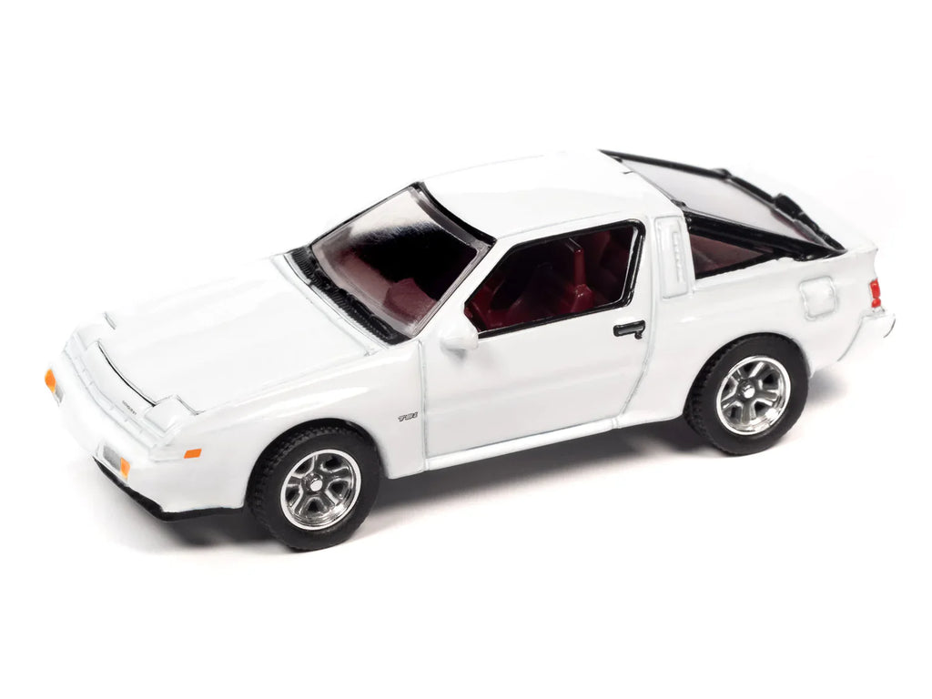 CHASE 1986 Dodge Conquest TSi White (Modern Muscle) Diecast 1:64 Scale Model - Auto World AW64382B