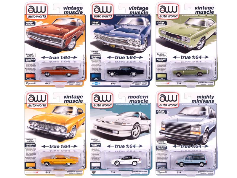 Premium 2025 Release 2 Set A Diecast 1:64 Scale Model - Auto World AW64512A