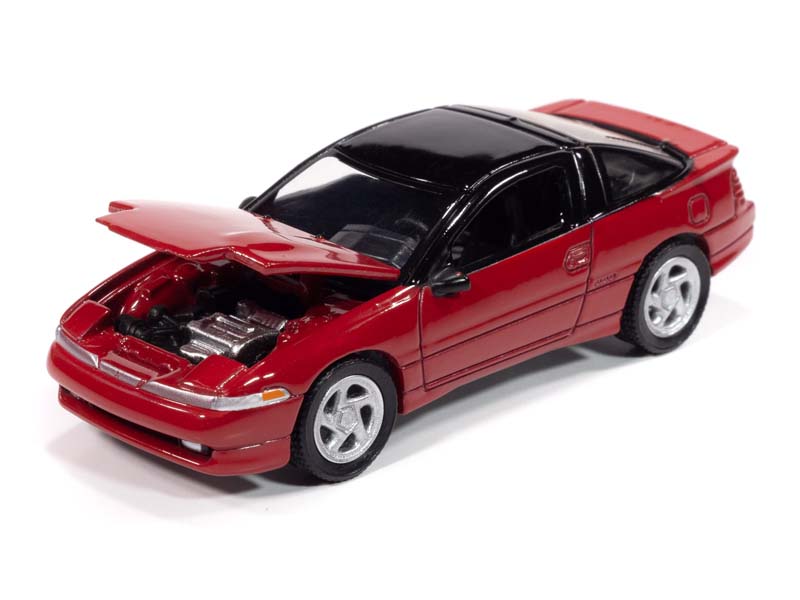 1991 Mitsubishi Eclipse GSX Maranello Red (Premium 2025 Release Version A) Diecast 1:64 Scale Model - Auto World AWSP189A