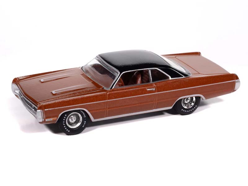 1970 Plymouth Sport Fury Burnt Orange Poly Diecast 1:64 Scale Model - Auto World AWSP192A