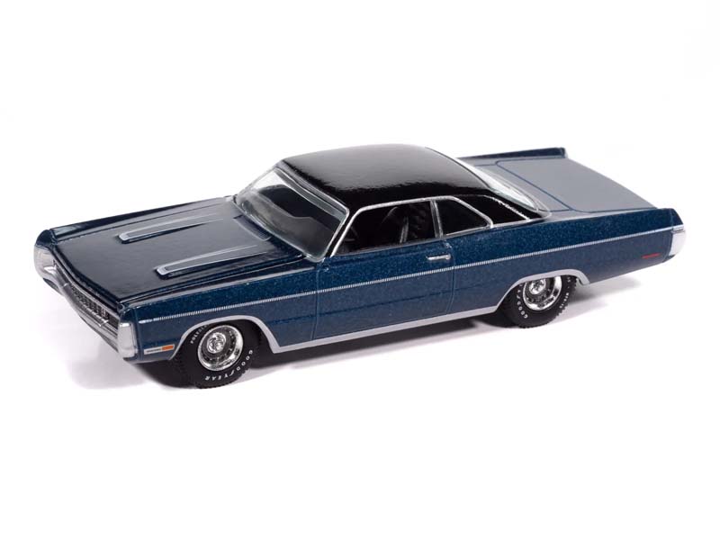 1970 Plymouth Sport Fury Jamaica Blue Poly Diecast 1:64 Scale Model - Auto World AWSP192B