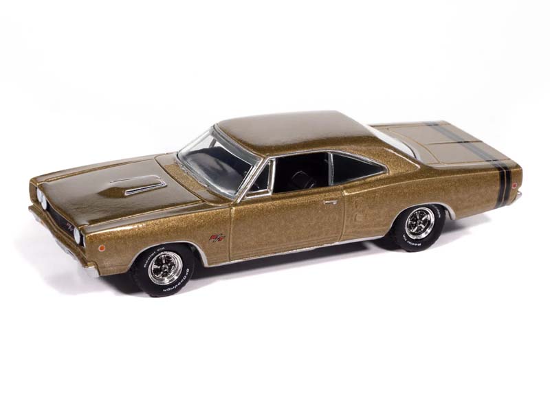 1968 Dodge Coronet R/T Hardtop Medium Gold Poly Diecast 1:64 Scale Model - Auto World AWSP194B