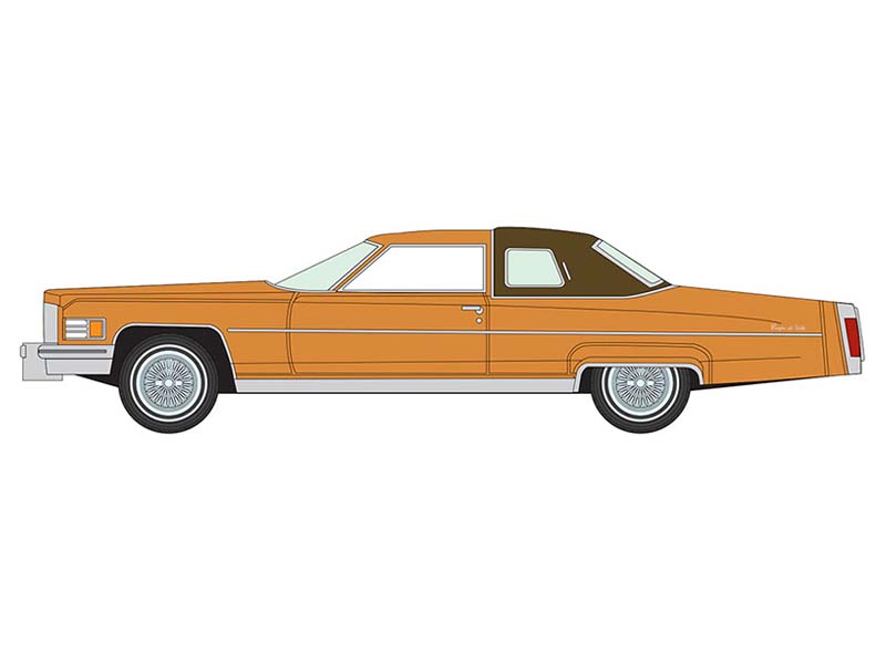 PRE-ORDER 1976 Cadillac Coupe de Ville - Amberlite Firemist Poly Diecast 1:64 Scale Model - Auto World AWSP210A