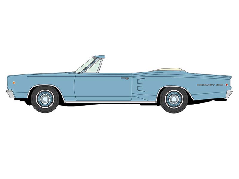 PRE-ORDER 1968 Dodge Coronet 500 Convertible - Pale Blue Poly Diecast 1:64 Scale Model - Auto World AWSP212A