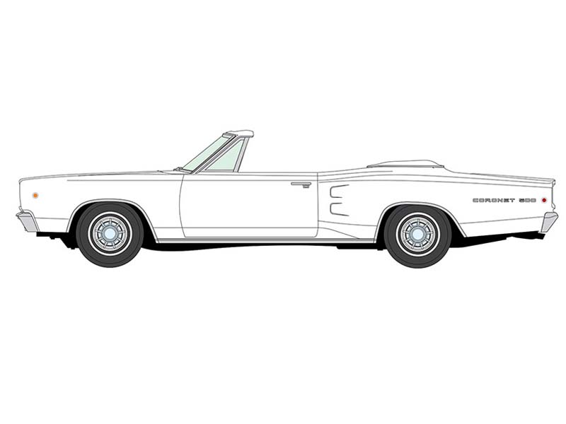 PRE-ORDER 1968 Dodge Coronet 500 Convertible - White Diecast 1:64 Scale Model - Auto World AWSP212B