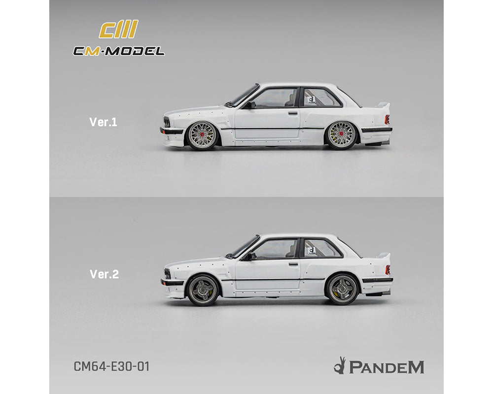 PRE-ORDER Pandem BMW M3 E30 – Pearl White Diecast 1:64 Scale Model