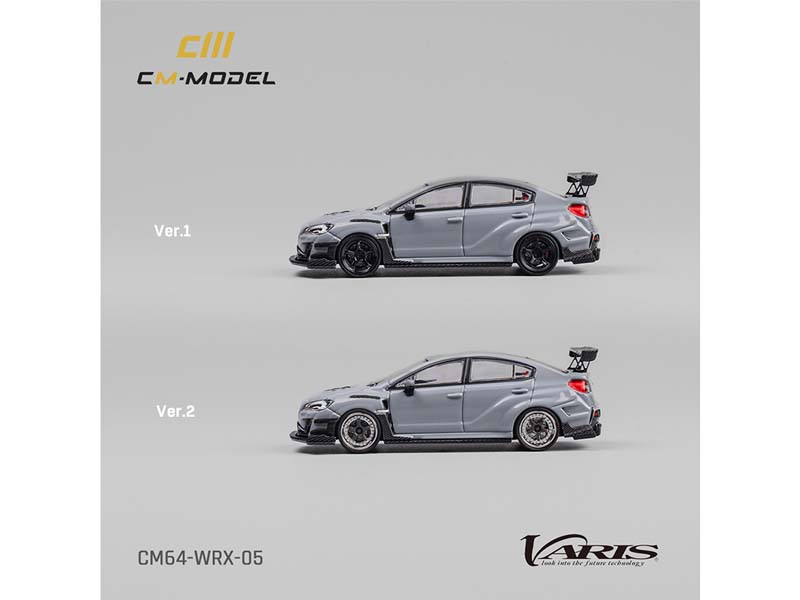 Subaru WRX Varis Widebody 2.0 – Gray Diecast 1:64 Scale Model - CM Model CM64-WRX-05