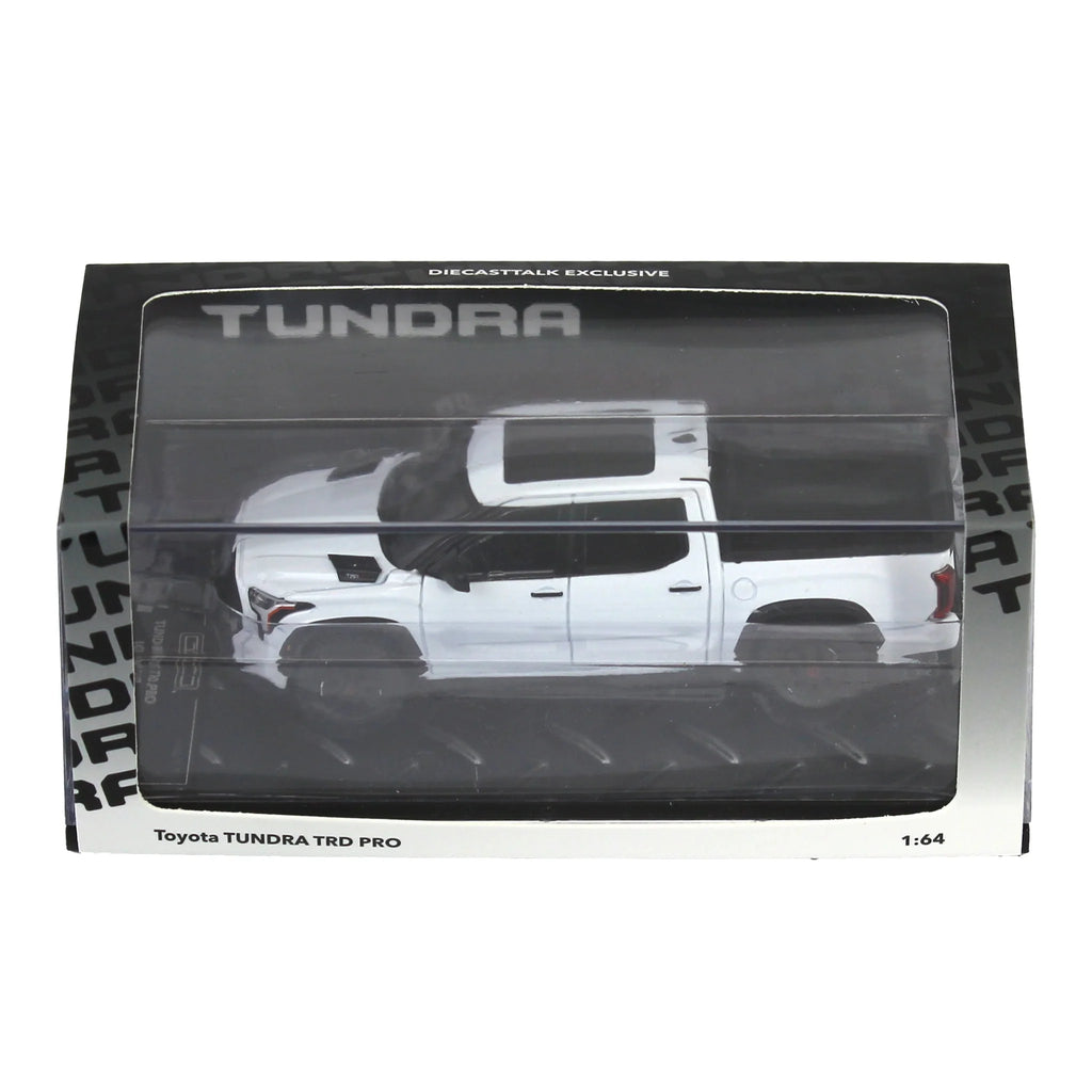 2024 Toyota Tundra TRD Pro White (LP Diecast x Diecast Talk) Diecast 1:64 Scale Model - GCD DTG022WH