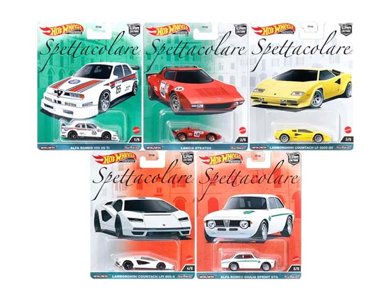 Car Cultures 2023 B Case Spettacolare SET OF 5 Diecast 1:64 Scale Models - Hot Wheels FPY86-959B