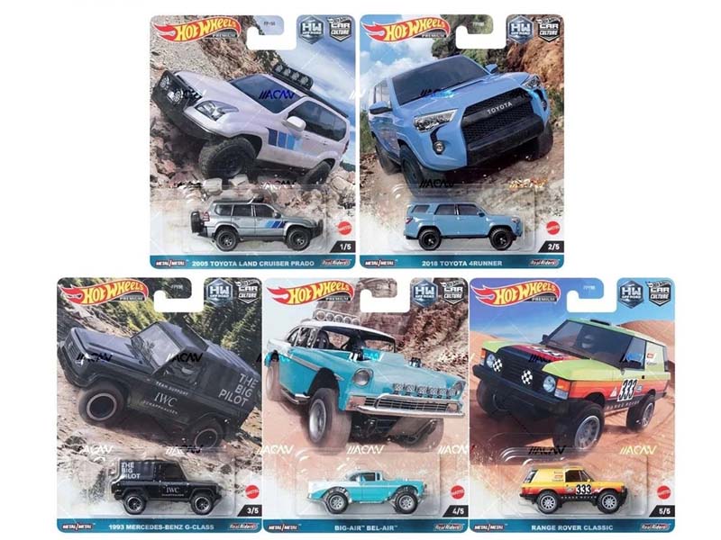 Car Cultures 2023 F Case Off Road SET OF 5 Diecast 1:64 Scale Models - Hot Wheels FPY86-959F