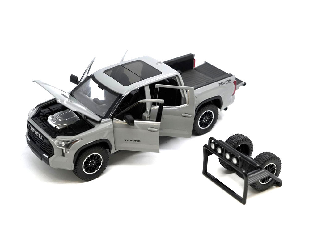 2023 Toyota Tundra TRD Off-Road 4×4 – Cement Grey Diecast 1:24 Scale Model - H08555RCM