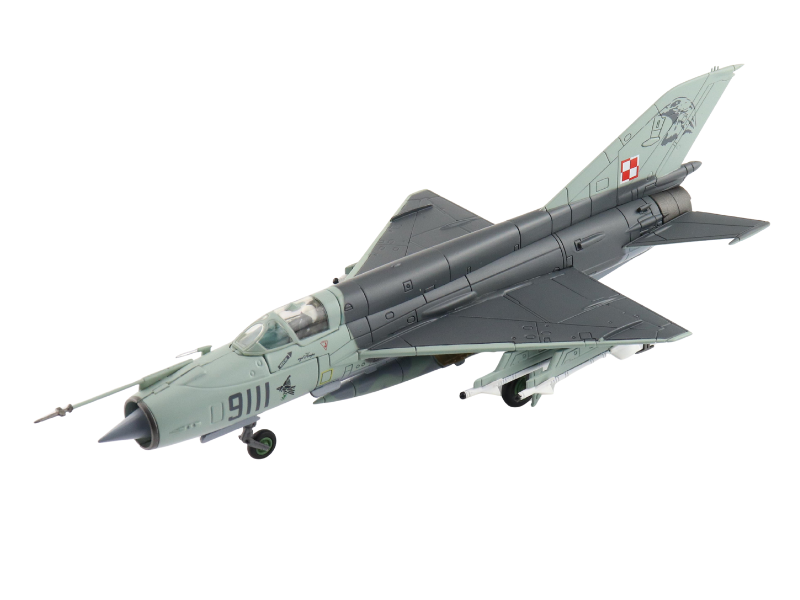 Mikoyan-Gurevich MIG-21MF Polish Air Force 9111, 3 ELT Poznan-Kresiny Poland 2002 Diecast 1:72 Scale Model - Hobby Master HA0115