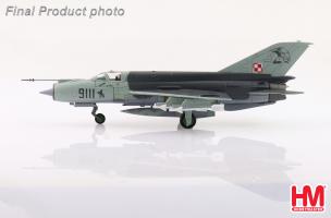 Mikoyan-Gurevich MIG-21MF Polish Air Force 9111, 3 ELT Poznan-Kresiny Poland 2002 Diecast 1:72 Scale Model - Hobby Master HA0115