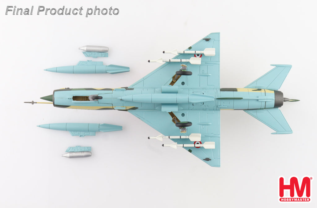 Mikoyan-Gurevich MIG-21MF - Nile Valley (late scheme) Egyptian Air Force 1970s Diecast 1:72 Scale Model - Hobby Master HA0178