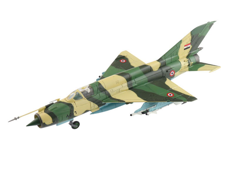 Mikoyan-Gurevich MIG-21MF - Nile Valley (late scheme) Egyptian Air Force 1970s Diecast 1:72 Scale Model - Hobby Master HA0178