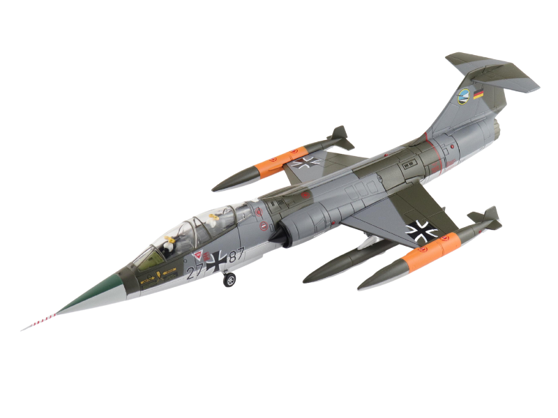Lockheed TF-104G Starfighter 27+87, JG 74 (Molders) 1970s Diecast 1:72 Scale Model - Hobby Master HA1077