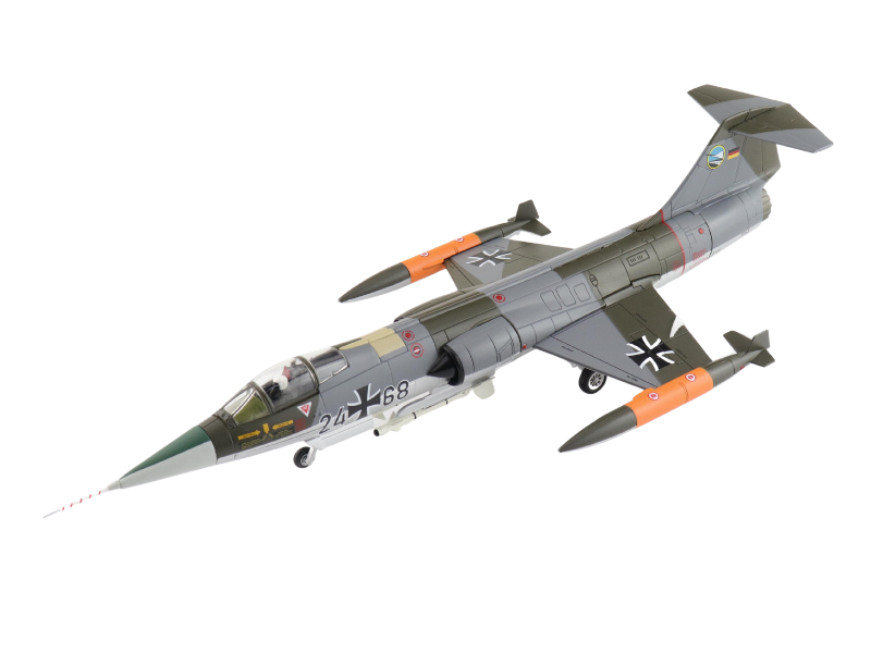 Lockheed TF-104G Starfighter 24+68, JG 74 (Molders) 1970s Diecast 1:72 Scale Model - Hobby Master HA1078