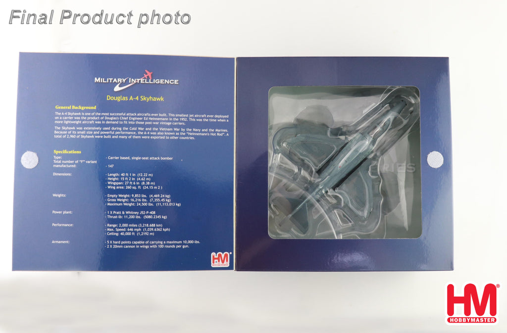 Douglas A-4M Skyhawk (Diamondbacks) 160024, VMA-131 US Marines 1993 Diecast 1:72 Scale Model - Hobby Master HA1437
