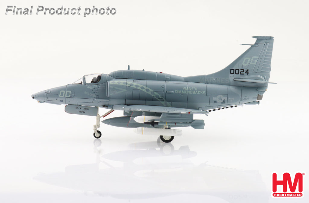 Douglas A-4M Skyhawk (Diamondbacks) 160024, VMA-131 US Marines 1993 Diecast 1:72 Scale Model - Hobby Master HA1437