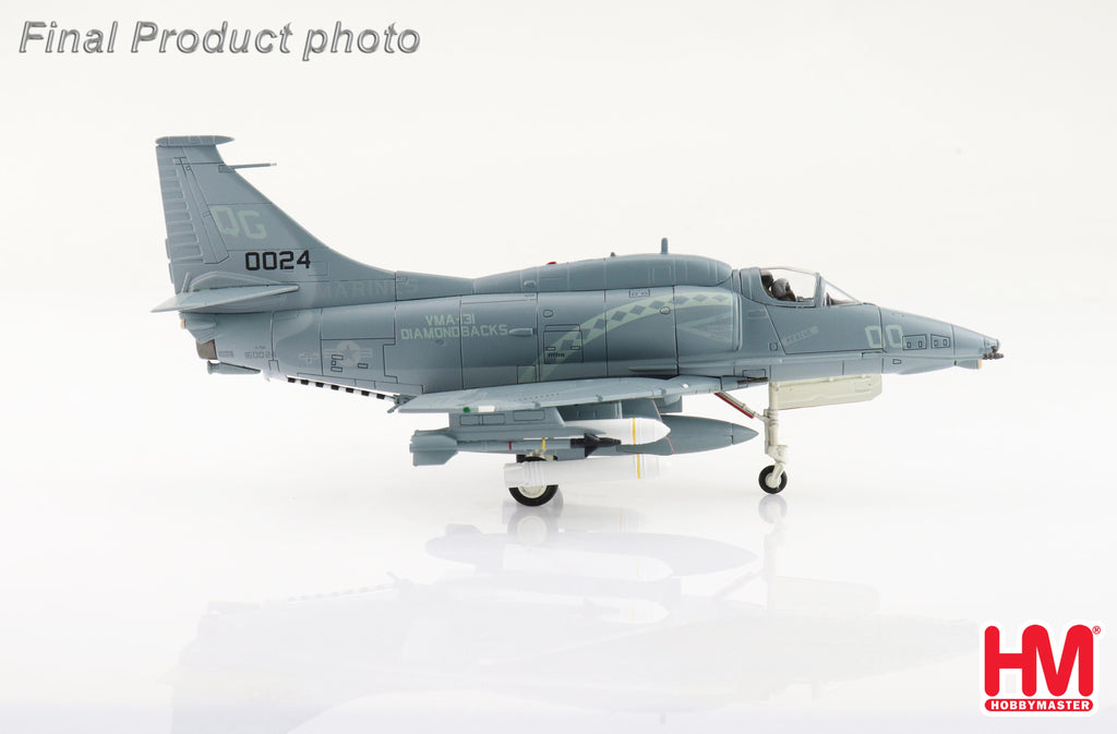 Douglas A-4M Skyhawk (Diamondbacks) 160024, VMA-131 US Marines 1993 Diecast 1:72 Scale Model - Hobby Master HA1437