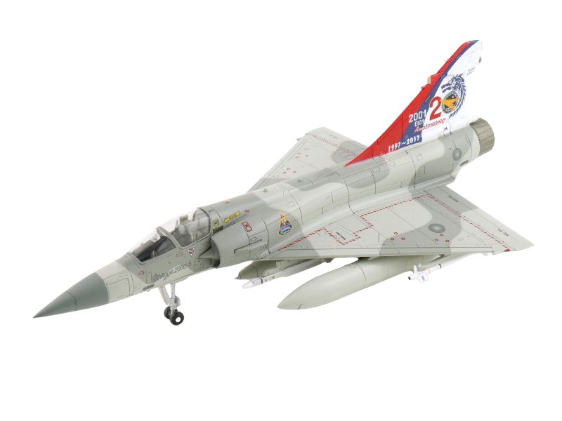 Dassault Aviation Mirage 2000-5 20th Anniversary of Mirage 2000 ROCAF (w/ 2x Magic, 4 x Mica missiles, 2 x 1700L fuel tanks, 1 x center fuel tank) Diecast 1:72 Scale Model - Hobby Master HA1621B