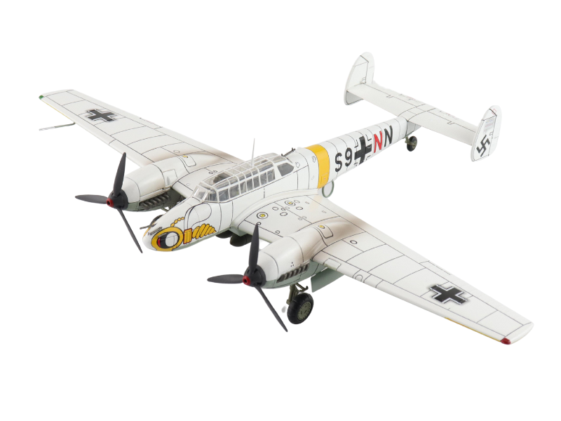 Messerschmitt Bf 110E (S9+NN) flown by Lt. Herbert Kutscha, 5./ZG 1 Soviet Union 1942 Diecast 1:72 Scale Model - Hobby Master HA1816MC